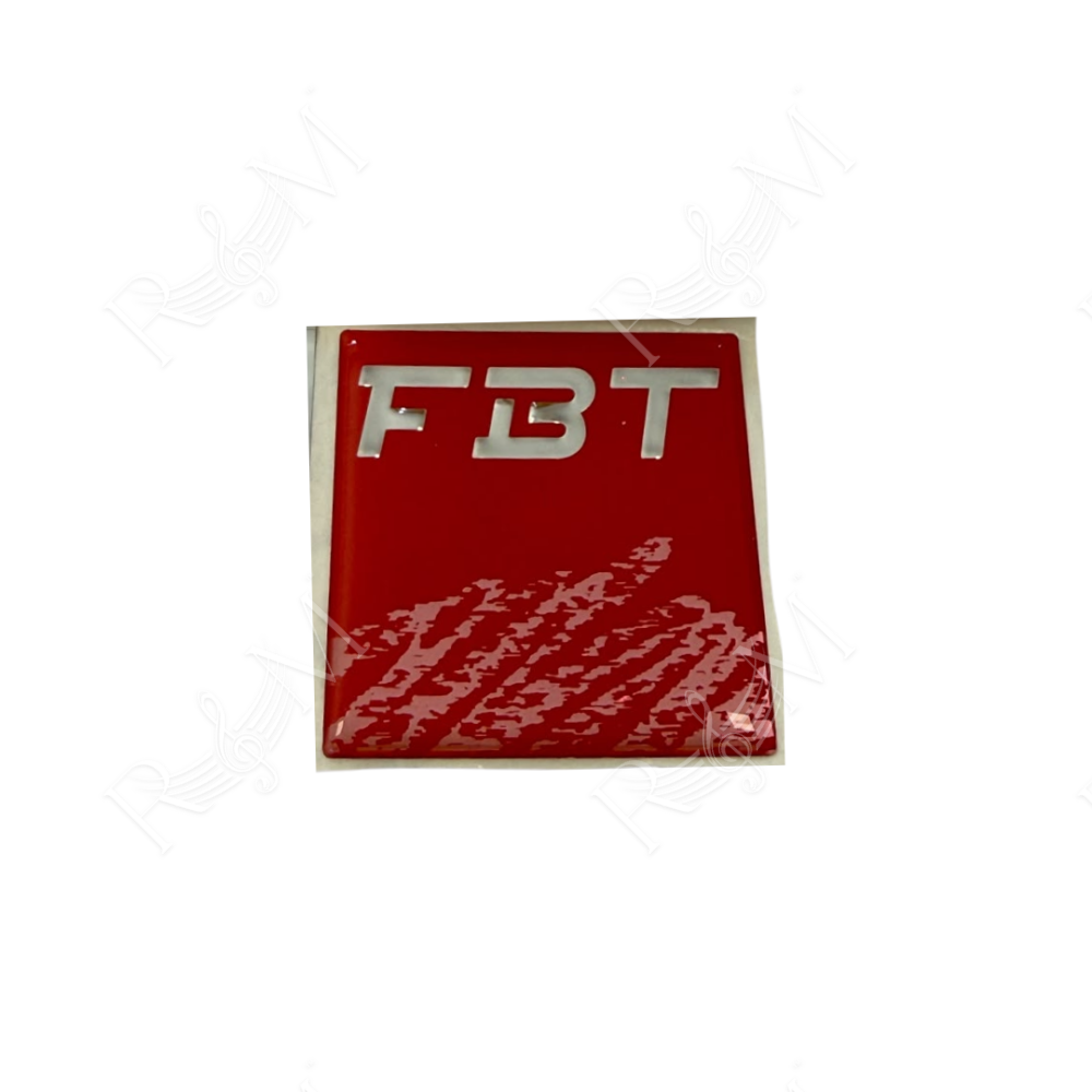 Logo FBT Adesivo in Resina Rosso per FBT Jolly 5RA
