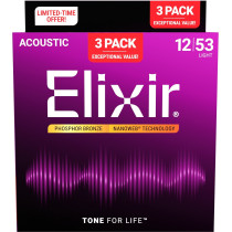 3-PACK 16569 ACOUSTIC PHOSPHOR BRONZE NANOWEB