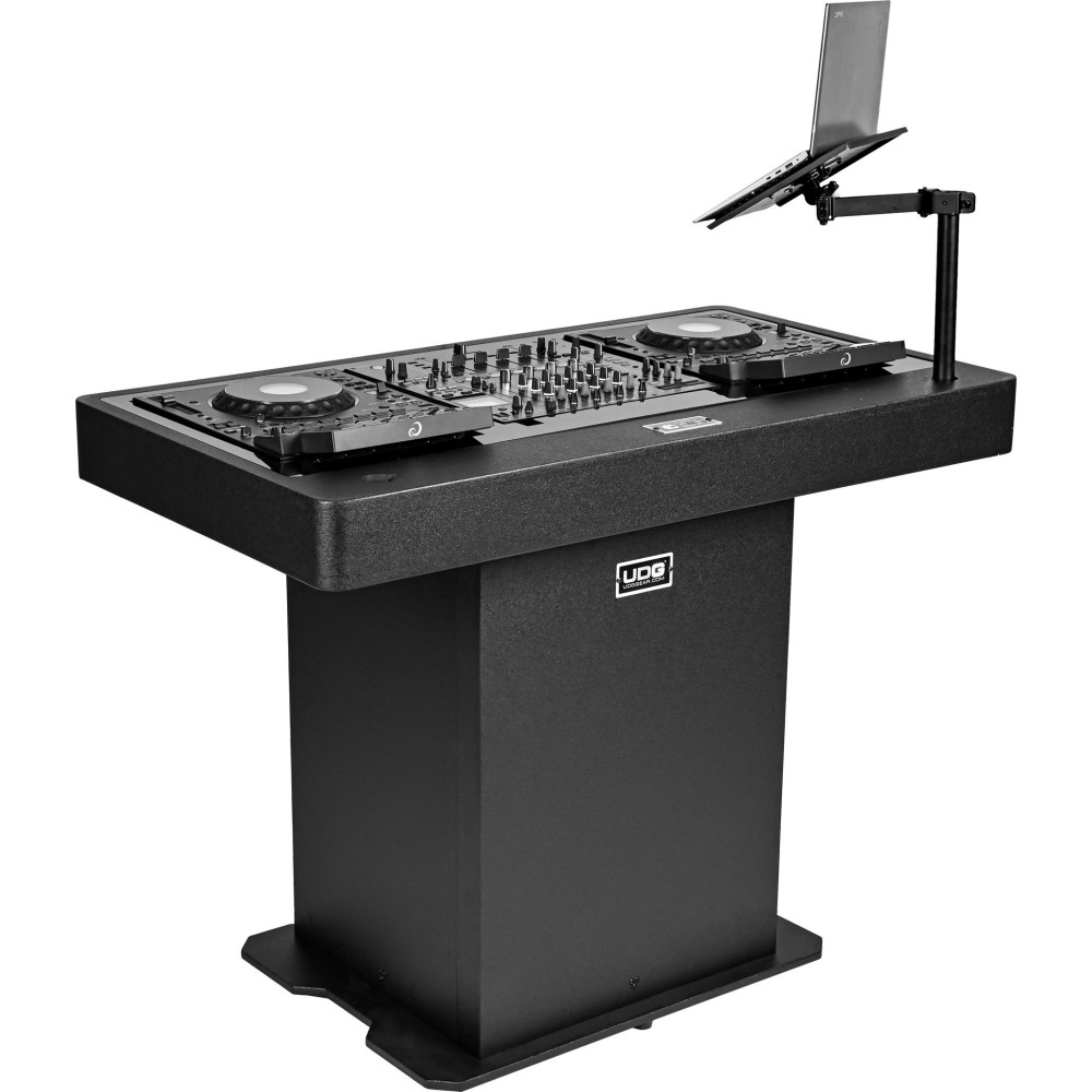 U91106BL UL DJ PODIUM WORKSTATION BLACK