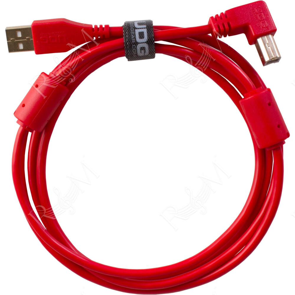 U95004RD - ULTIMATE AUDIO CABLE USB 2.0 A-B RED ANGLED 1M