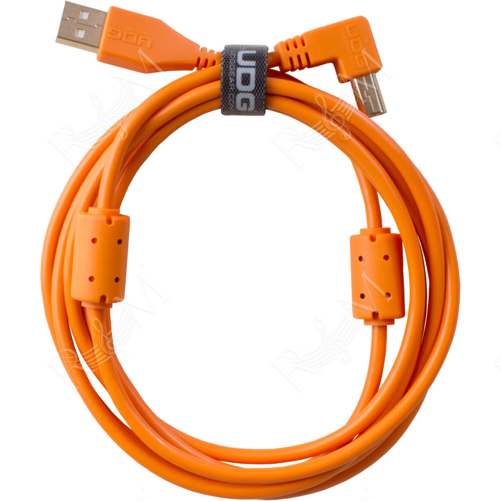 U95005OR - ULTIMATE AUDIO CABLE USB 2.0 A-B ORANGE ANGLED 2M
