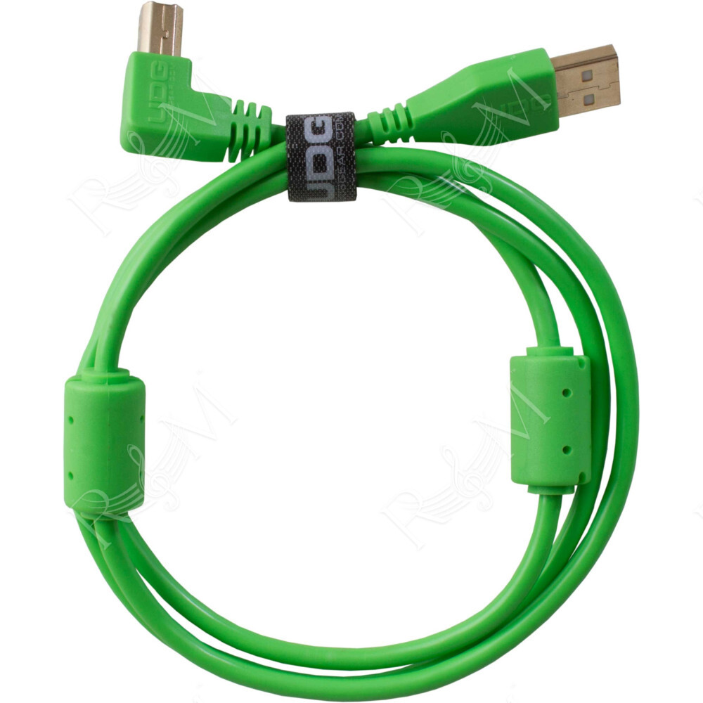 U95005GR - ULTIMATE AUDIO CABLE USB 2.0 A-B GREEN ANGLED 2M