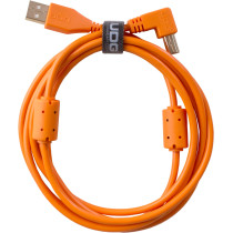 U95006OR - ULTIMATE AUDIO CABLE USB 2.0 A-B ORANGE ANGLED 3M