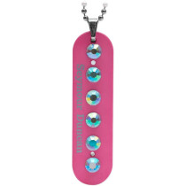 NECKLACE BOBBIN METAL RED