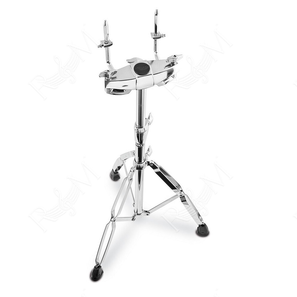 TS700 STAND DOPPIO DA TERRA PER TOM FINITURA CROMATA