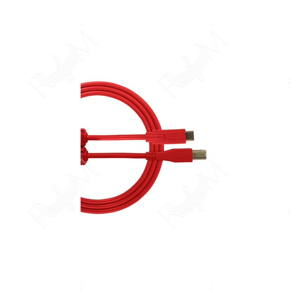 U96001RD - ULTIMATE AUDIO CABLE USB 2.0 C-B RED STRAIGHT 1,5M