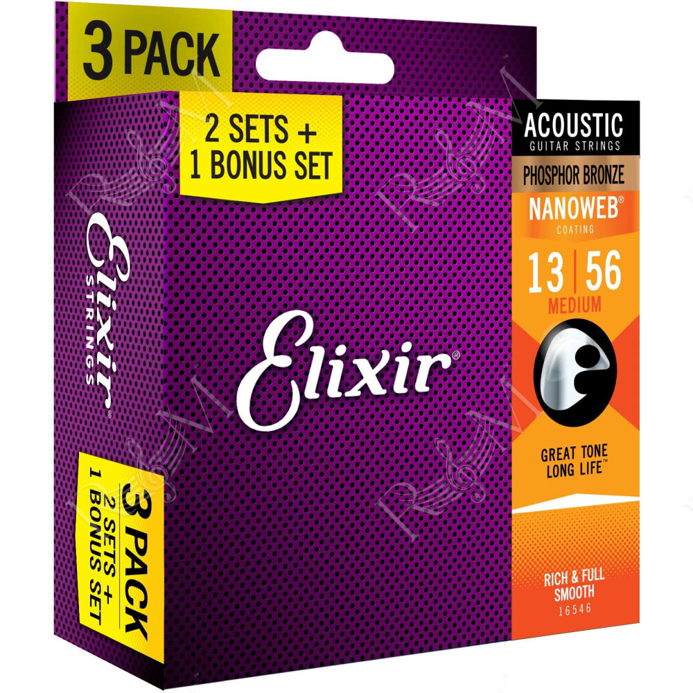 3X2 PACK 16546 ACOUSTIC PHOSPHOR BRONZE NANOWEB