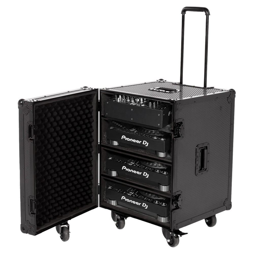 U91101BL - ULTIMATE FLIGHT CASE FOR SET CDJ/MIXER BLACK PLUS (T&SW)