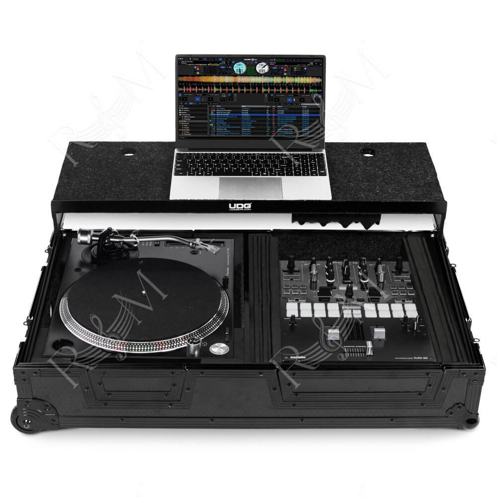 U91100BL - ULTIMATE FLIGHT CASE SINGLE TURNTABLE BATTLE/PLX-CRSS12+10"/12" MIXER PLUS