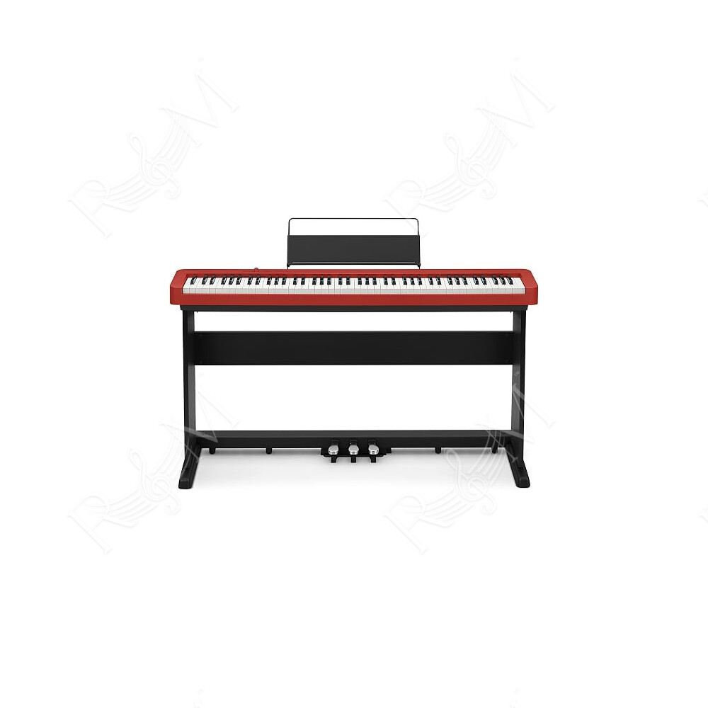 CASIO CDP-S160RDSET Piano Digitale 88 Tasti Pesati Rosso + 3 Pedali