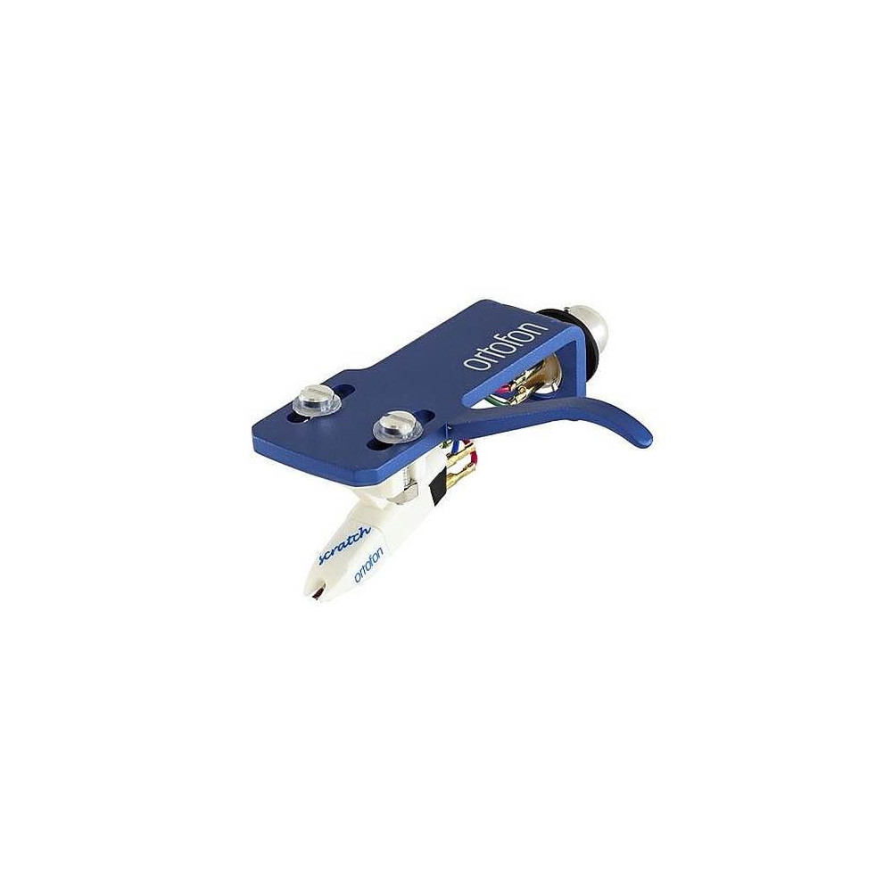 Ortofon Om Scratch White On Sh4 Blue Headshell