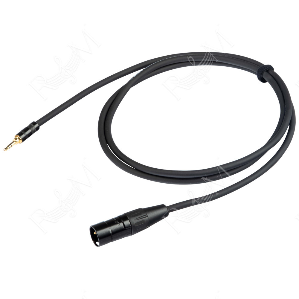 Cavo audio professionale bilanciato con connessioni jack Stereo Ø 3.5 mm REAN - spina volante XLR 3P REAN. Lunghezza: 1.5 metri.
