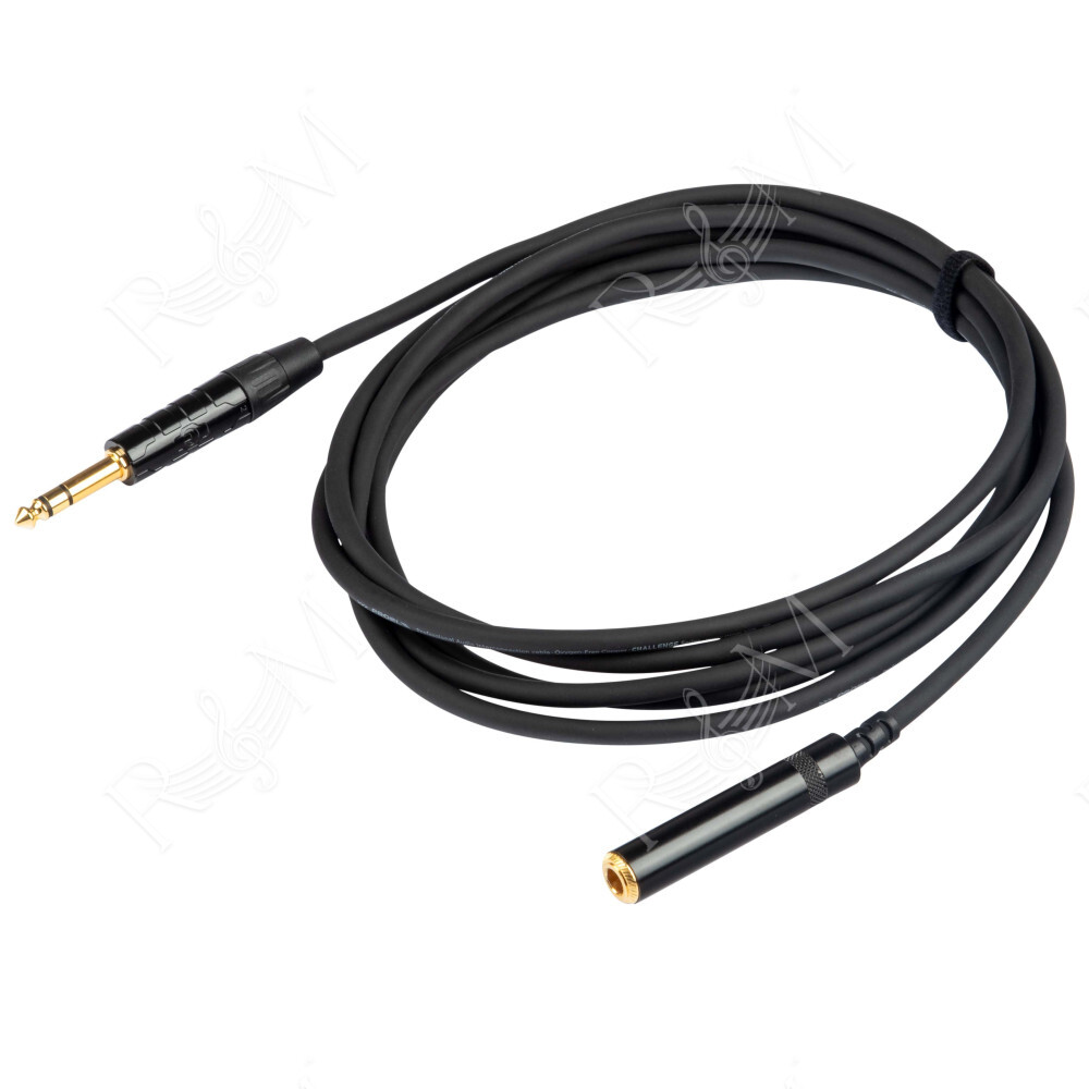 Cavo audio professionale "EXTENSION" con connessioni jack Stereo Ø 6.3 mm REAN - presa jack Stereo Ø 6.3 mm REAN. Lunghezza: 10 