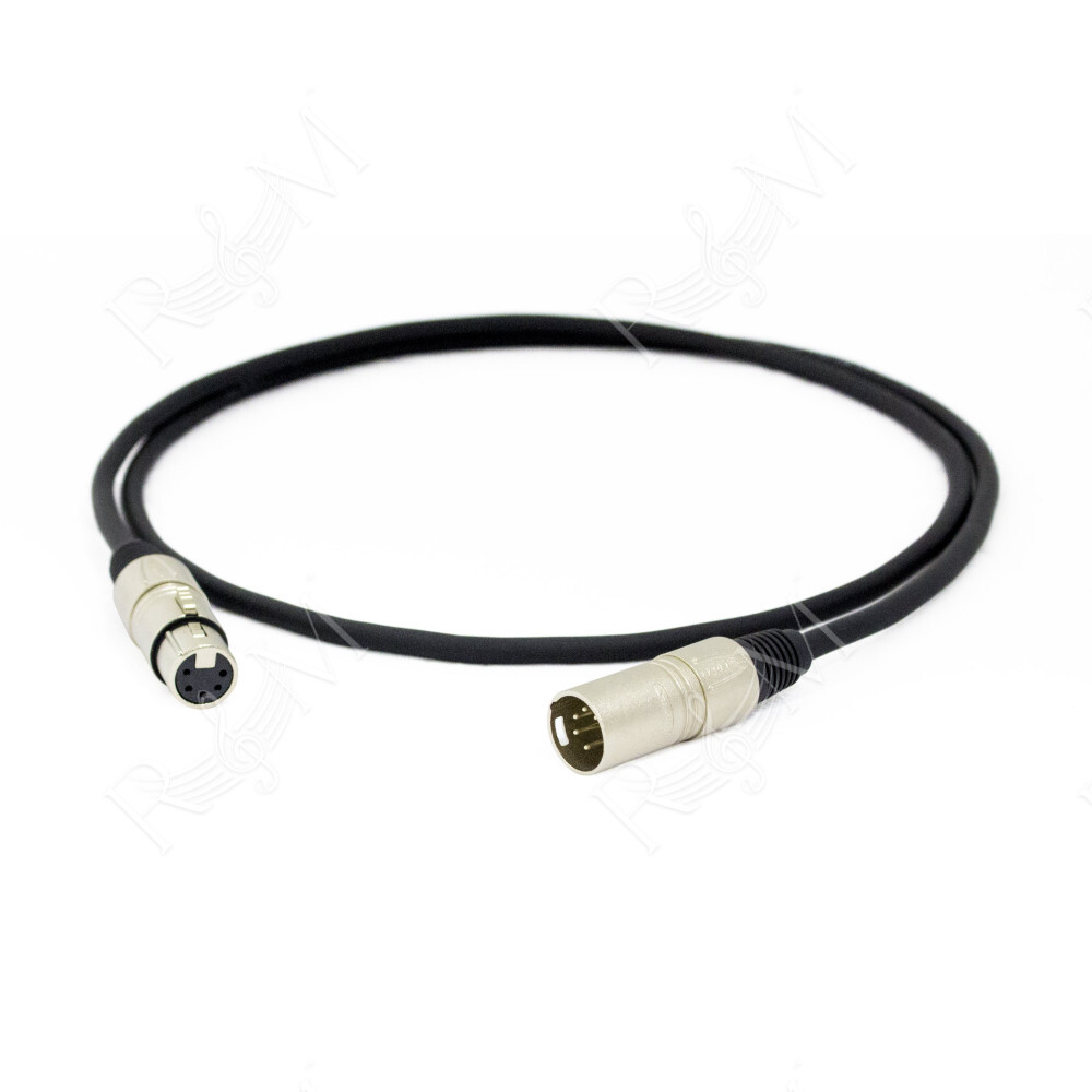 Cavo professionale DMX per segnale DMX512 con connessioni. Lunghezza 15 m. Colore disponibile: Nero.Altre lunghezze disponibili: