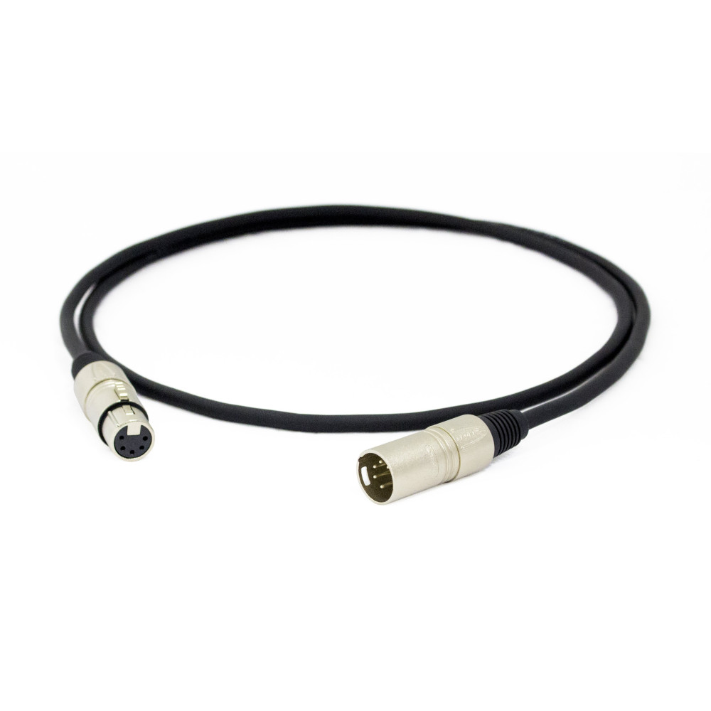 Cavo professionale DMX per segnale DMX512 con connessioni. Lunghezza 20 m. Colore disponibile: Nero.Altre lunghezze disponibili: