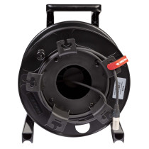 Avvolgitore professionale PROEL, con cavo microfonico HPC280 - 2 x 0,34 mm2 - assemblato con connettori NEUTRIK femmina volante 