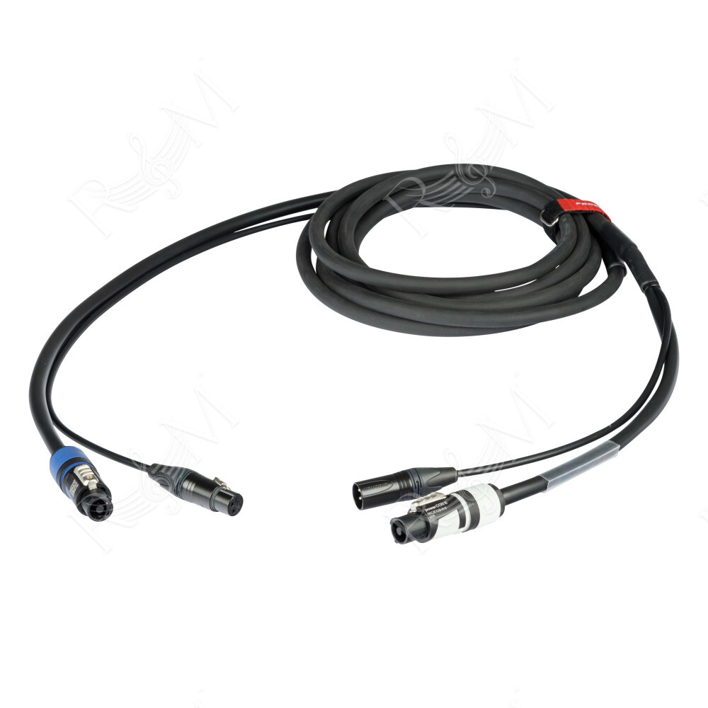 Cavo professionale Combinato DMX + alimentazione per il collegamento di apparati lighting. Lunghezza: 3 metri. Colore disponibil