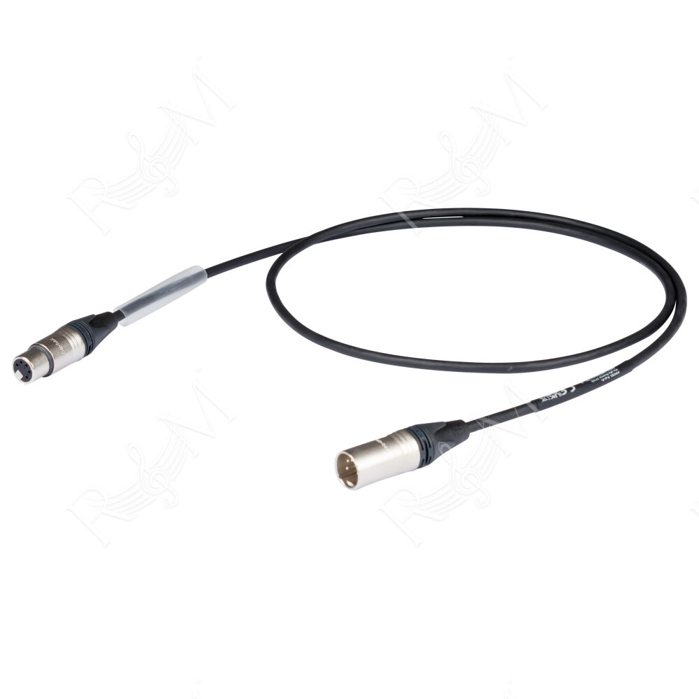 Cavo professionale DMX per segnale DMX512 con connessioni presa volante XLR 5P Neutrik - spina volante XLR 5P Neutrik/NC5FXX - D