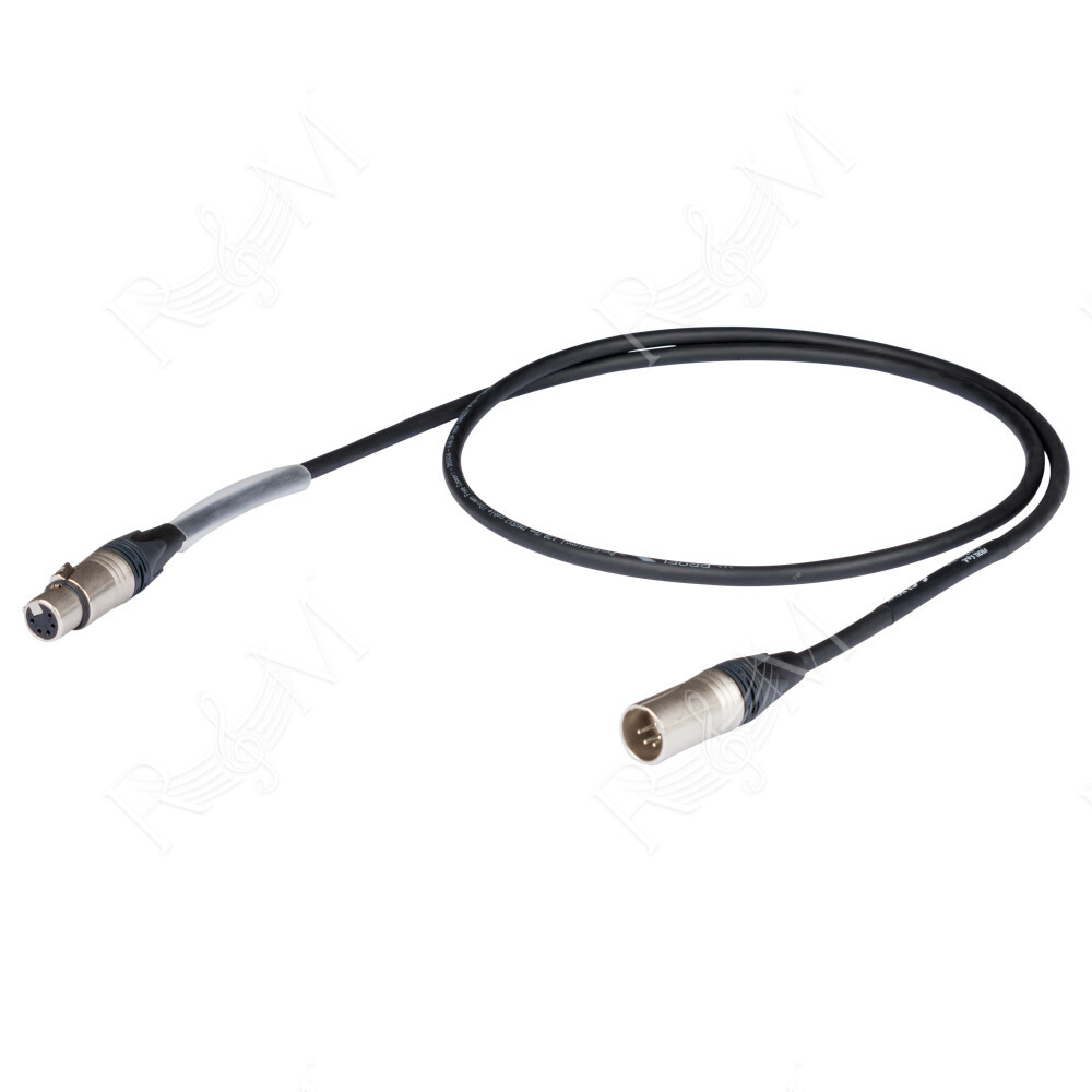 Cavo professionale DMX per segnale DMX512 con connessioni presa volante XLR 5P Neutrik - spina volante XLR 5P Neutrik/NC5FXX - D