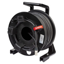 Avvolgitore professionale PROEL, con cavo microfonico HPC250 - 2 x 0,22 mm2 - assemblato con connettori NEUTRIK femmina volante 