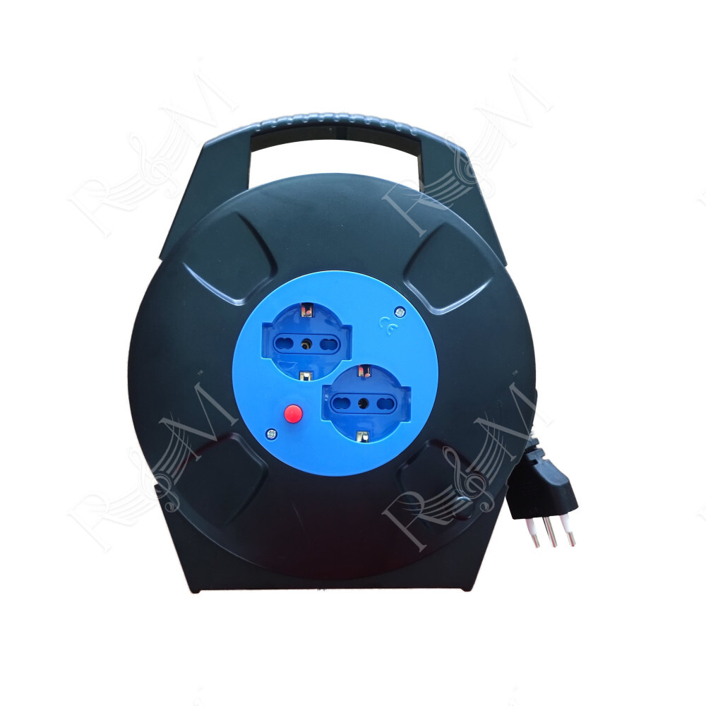 Prolunga elettrica con doppia presa ed avvolgicavo 8MT