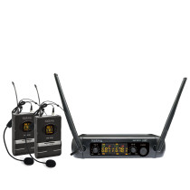 Doppio radiomicrofono UHF con archetto