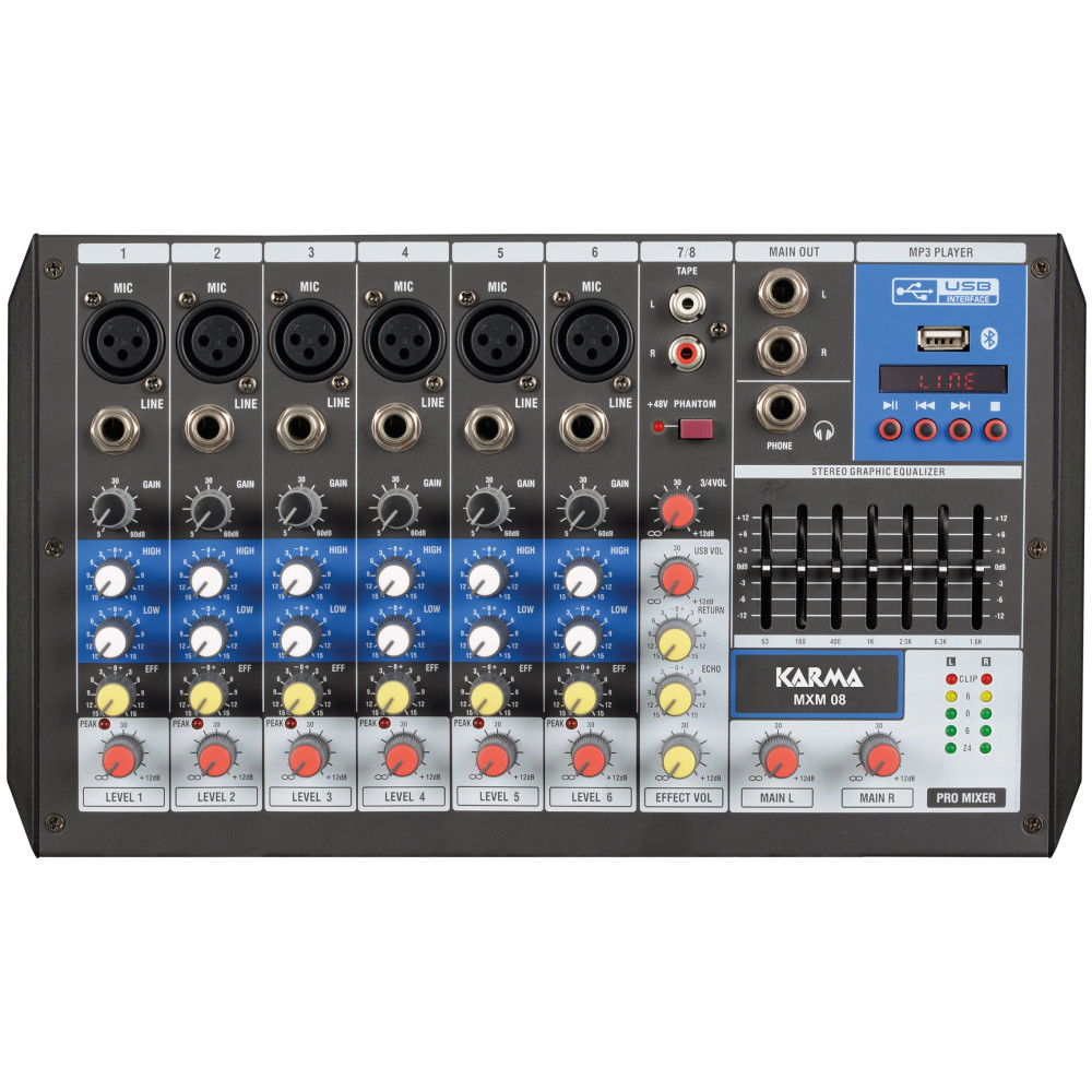 Mixer microfonico 8 canali