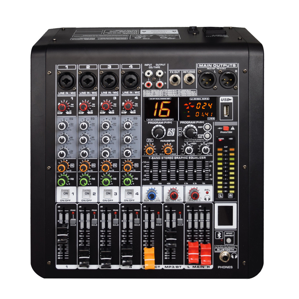 Mixer microfonico 6 canali con DSP