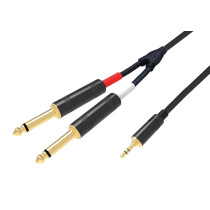 Cavo 3,5mm ST / 2x 6,3mm mono -  3mt