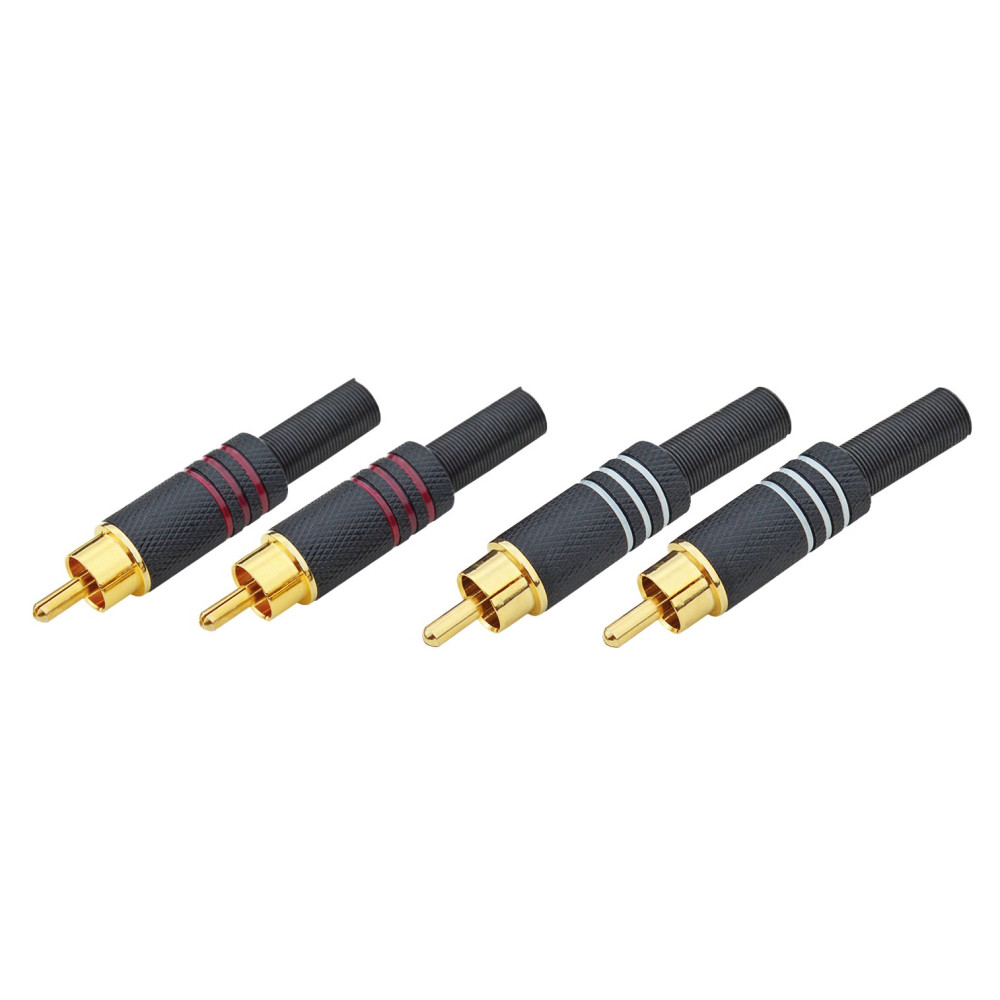 4 connettori RCA M