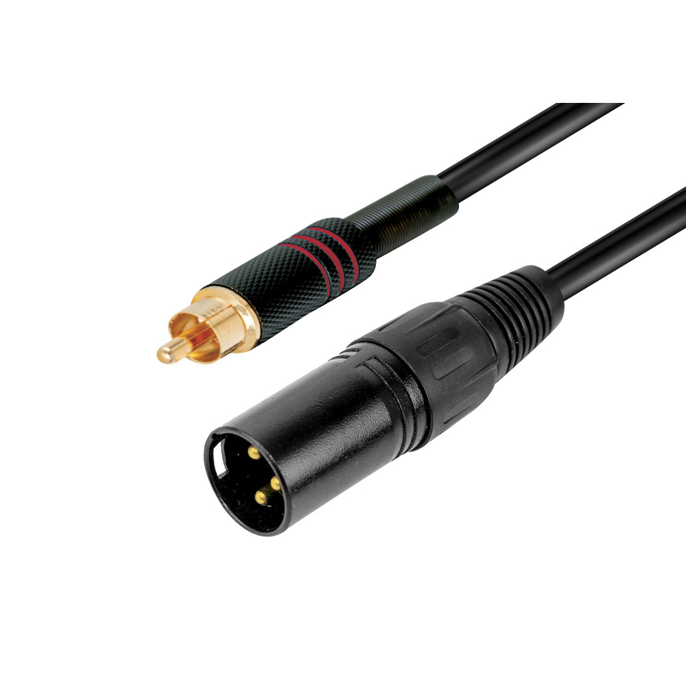 Cavo audio XLR M - RCA M 2mt