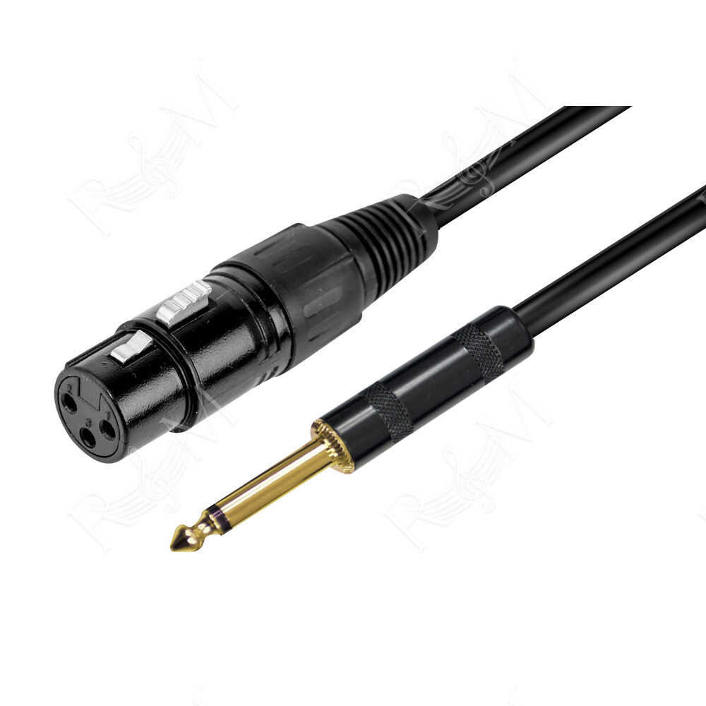 Cavo  XLR F / Jack 6,3mm mono - 6mt