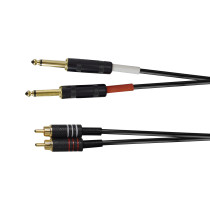 Cavo 2 x jack 6,3 mono / 2xRCA M