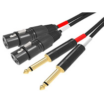 Cavo 2 x XLR F / 2 x 6,3mm - 3mt