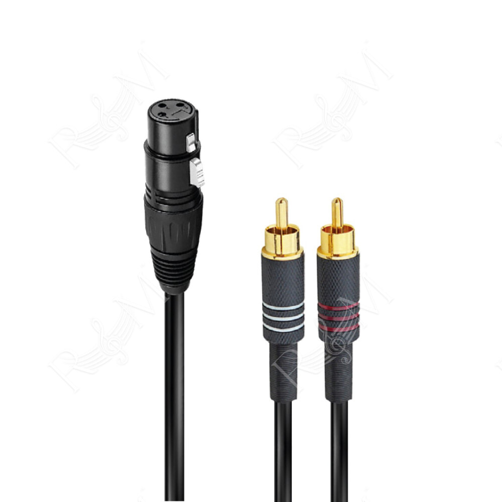 Cavo audio XRL f a 2 RCA m 1,5mt