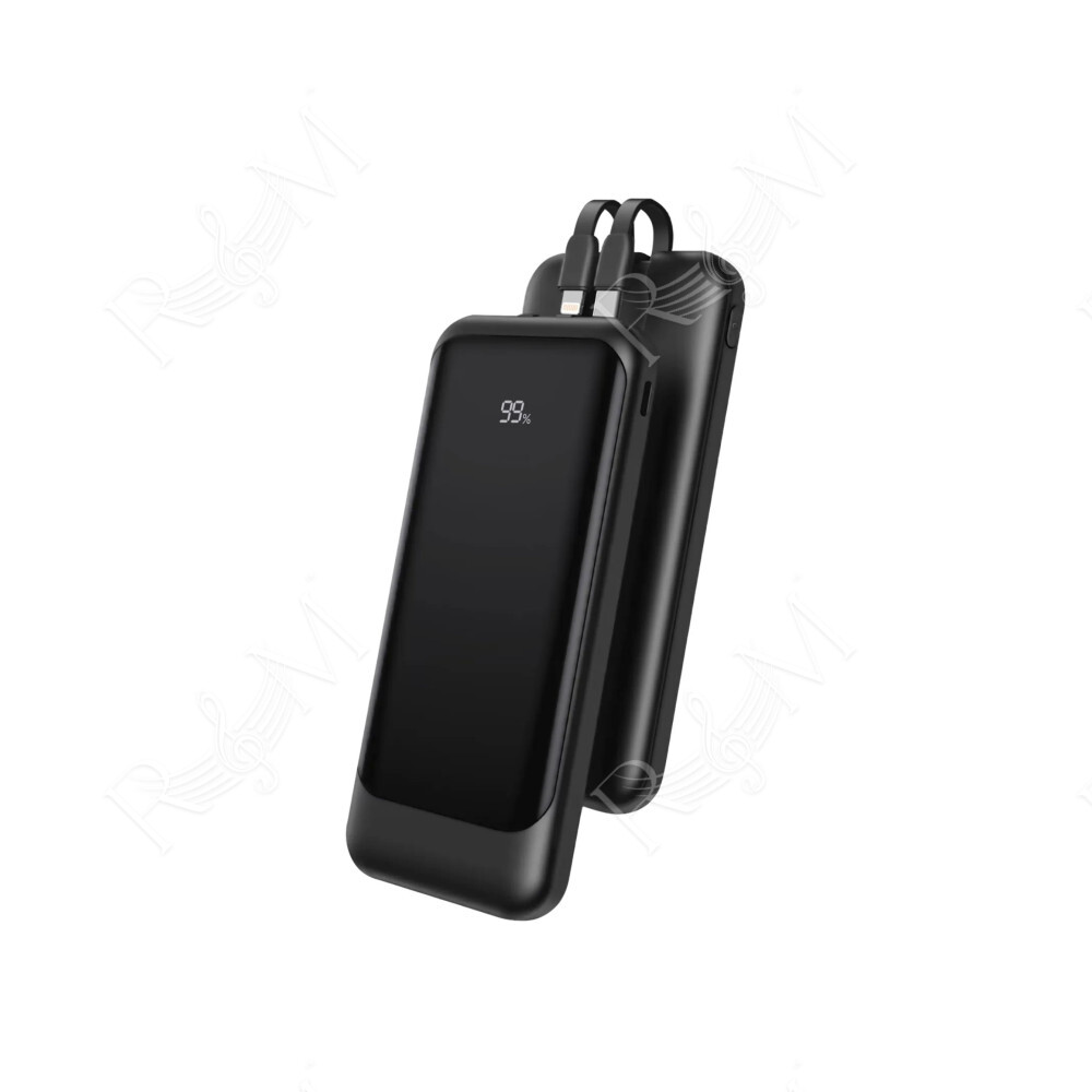 Power bank a ricarica rapida da 10000 mAh con cavi