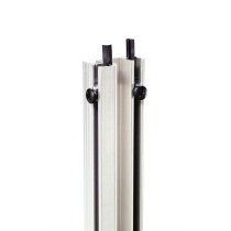 Adam Hall 19" Parts RACK RAIL 90 ALU CONTINUOUS RUBBER D