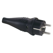 Rubber Schuko Connector Male