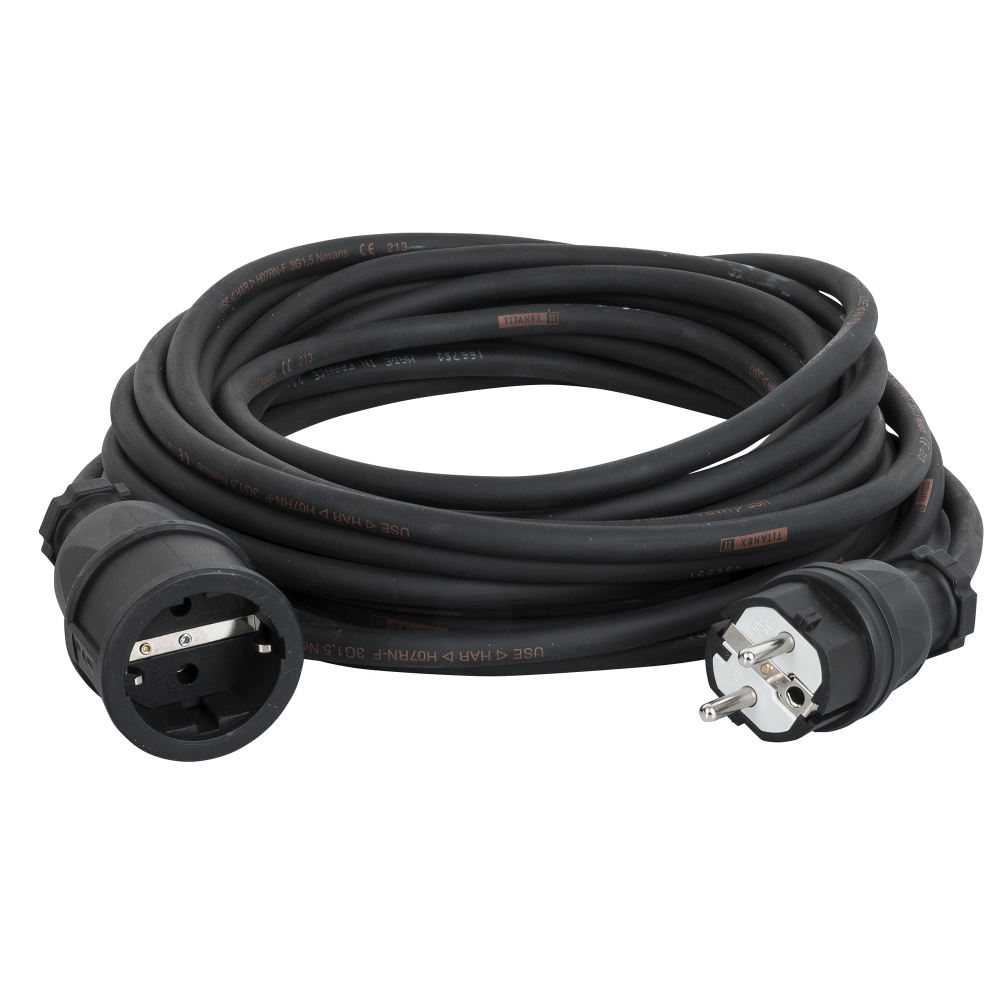 Extension Cable Schuko/Schuko Titanex with PCE 3x 1.5 mm²