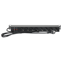 19" 1U Main Power Strip 16