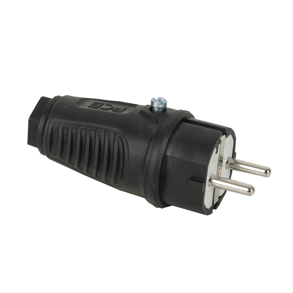 Rubber Schuko Connector Male
