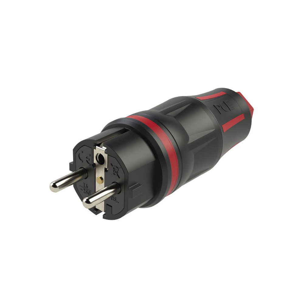 Rubber Schuko Connector Male