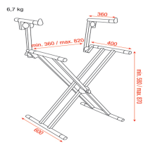 Keyboard Stand Double Layer MKII
