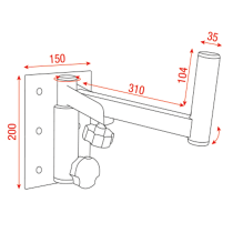 Mammoth Adjustable Speaker Bracket 35 mm
