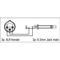 FLA23 - XLR 3P female to Jack mono male