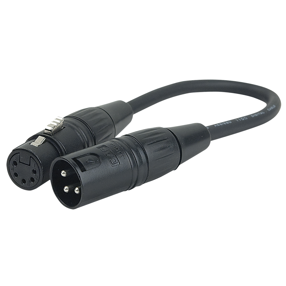 FLA37 - XLR 3P male to XLR 5P female