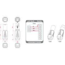 FLA38 - XLR 3P male to RJ45 female