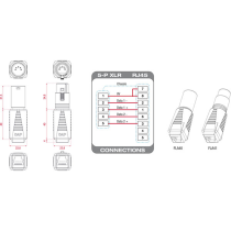 FLA40 - XLR 5P male to RJ45 female