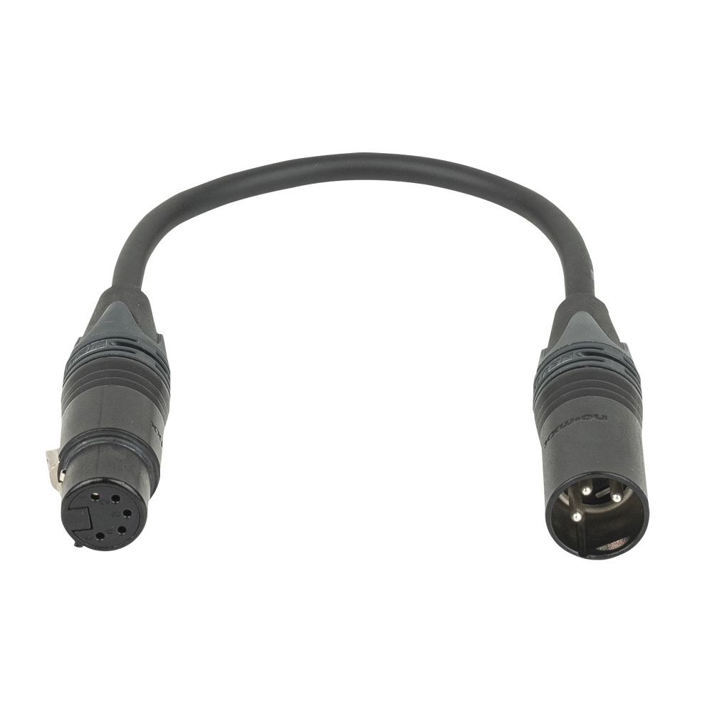 3-pin male to 5-pin female DMX adapter - Neutrik XX