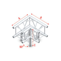 Pro-30 Square F Truss - Corner 3-way